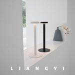 Lampe champignon sans fil LED blanche sur table