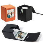 Boîte de rangement pour photos 4 pouces en PVC noir