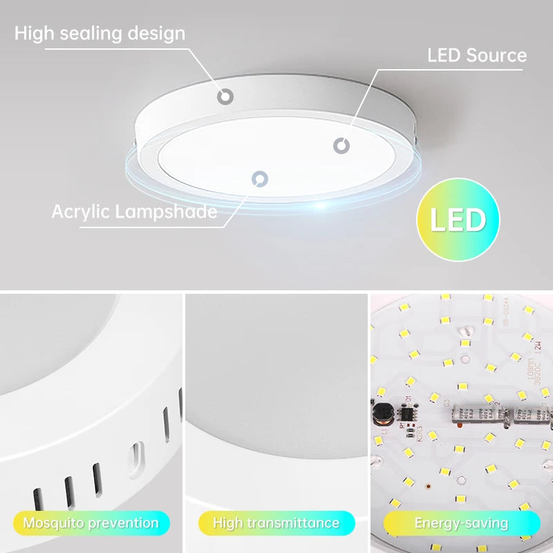 Plafonnier LED rond 30W pour salon