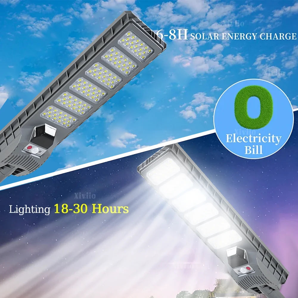 Installation facile de la lampe solaire sur pied en extérieur