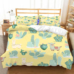 Housse de couette botanique sur lit moderne