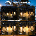 Installation de la guirlande lumineuse solaire sur une pergola de patio