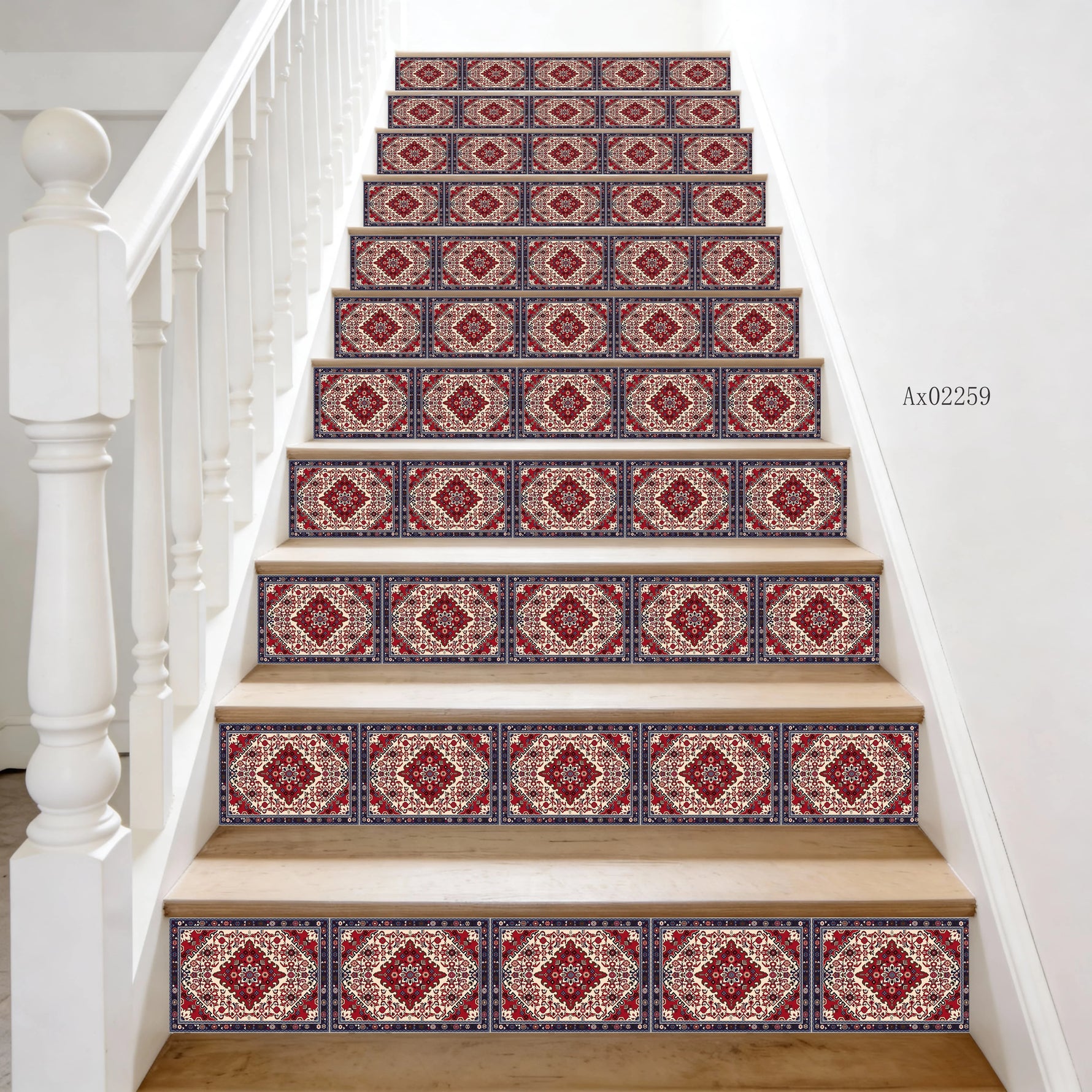 Autocollant marche escalier motif persan