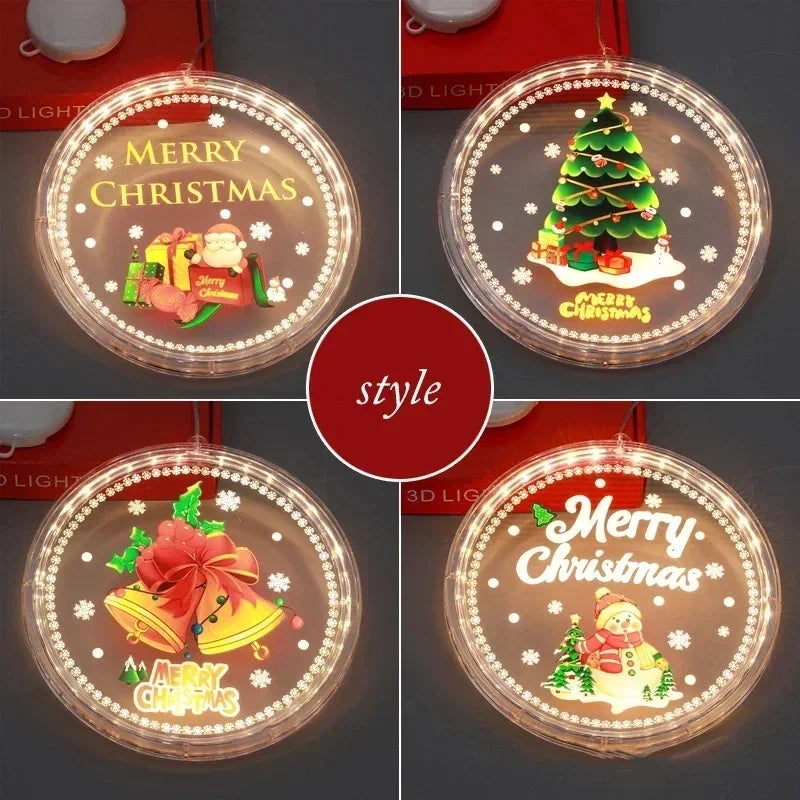 Décoration de Noël LED allumée en blanc chaud - Détail des lumières