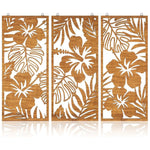 Décoration murale feuille de palmier en bois chocolat 40x30 cm
