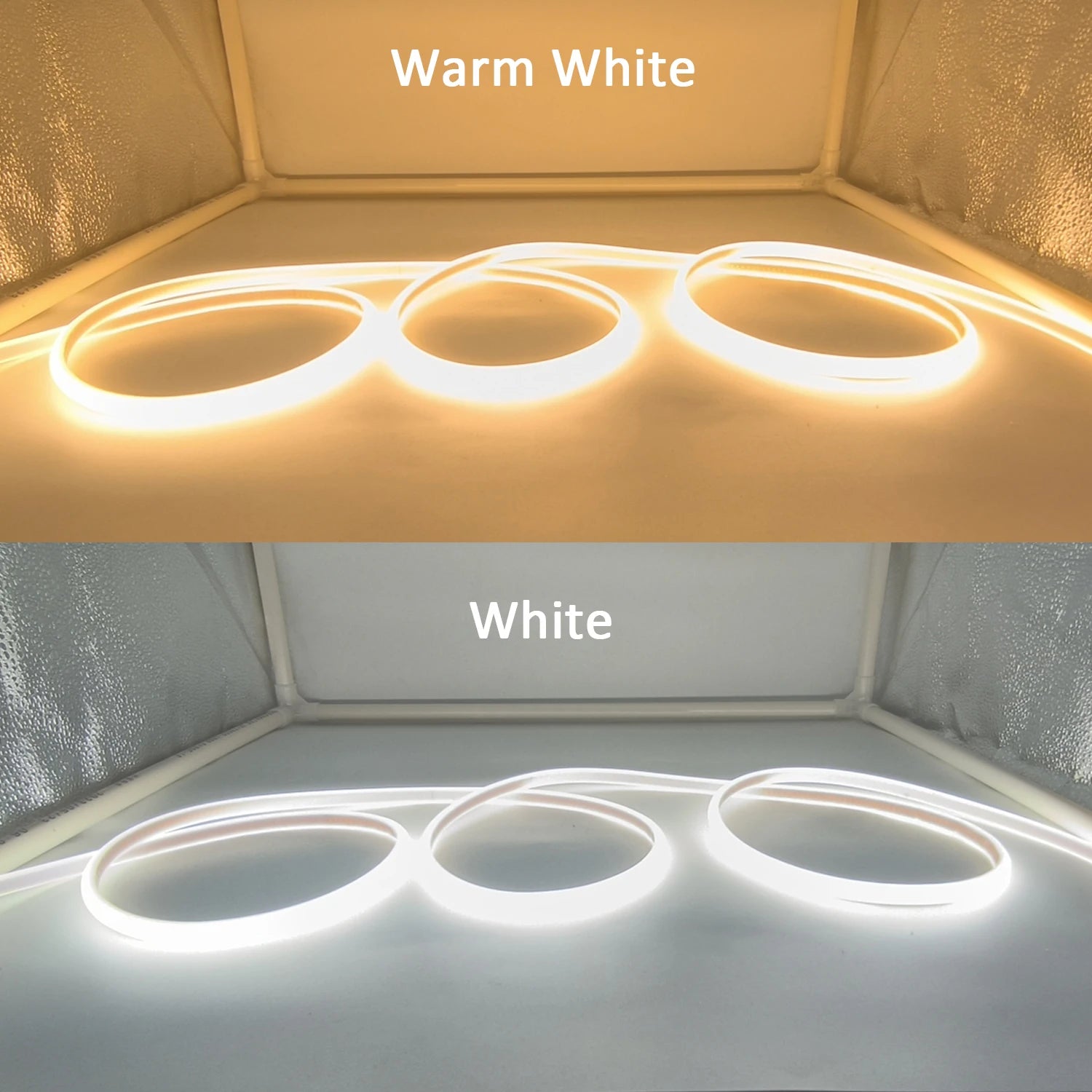 Comparaison des températures de couleur blanc chaud et blanc froid
