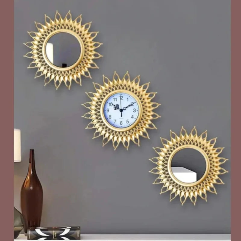 Horloge murale style européen accrochée au mur salon