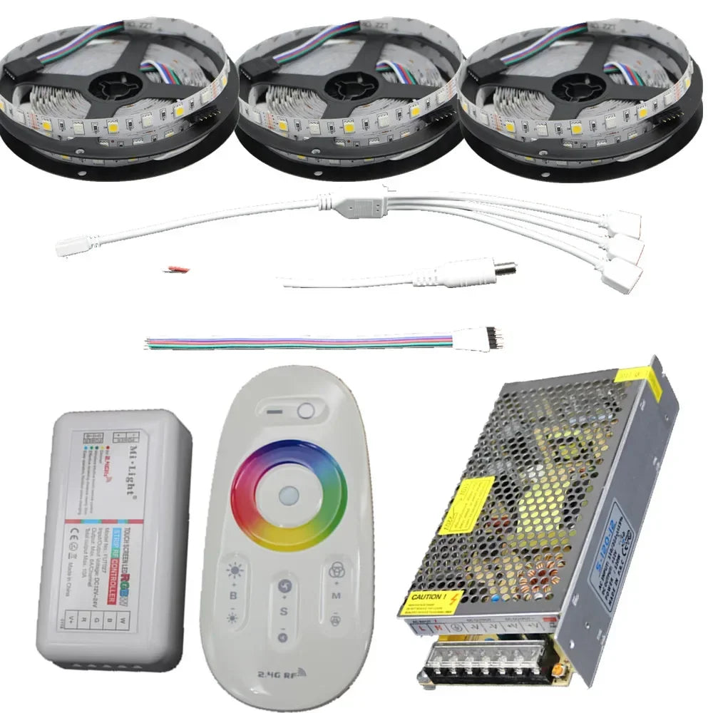 Ruban LED 20m installé dans un salon