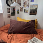 Housse de couette verte literie coton