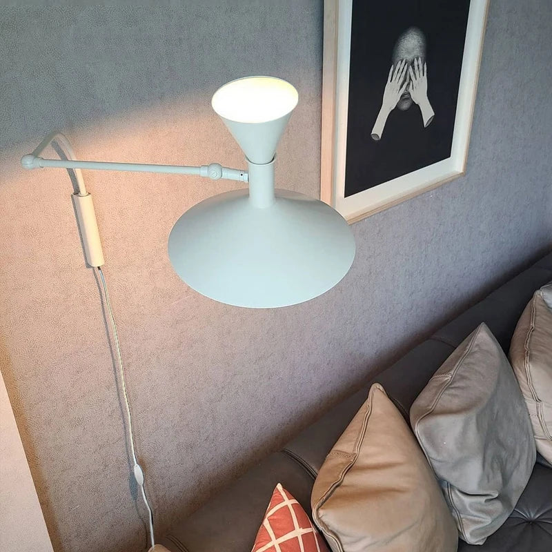 Applique murale rotative pour salon avec éclairage LED