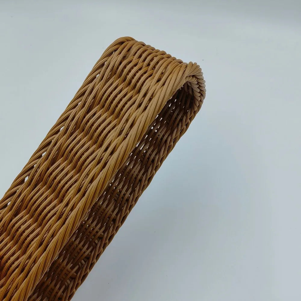 Vue de dessus du panier osier synthétique