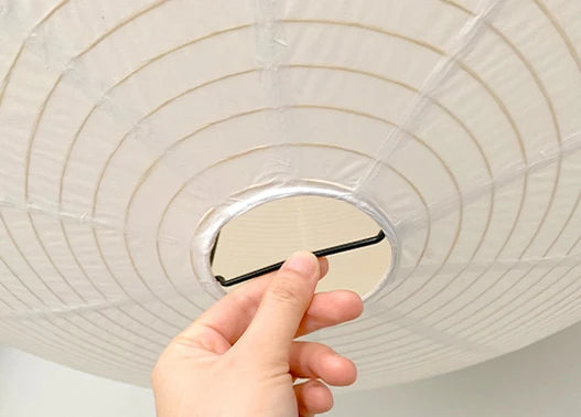 Suspension papier japonaise design danois brune