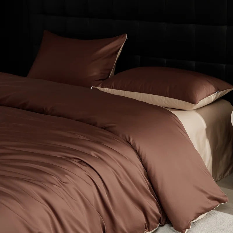 Détail de la texture Lyocell de la housse de couette
