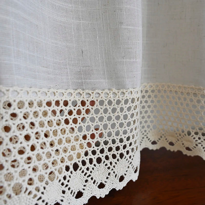 Rideau japonais blanc fenêtre cuisine décoration champêtre