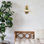 Étagère murale en bois pour figurines et plantes