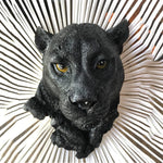 Détails sculptés réalistes de la décoration murale tête d'animal