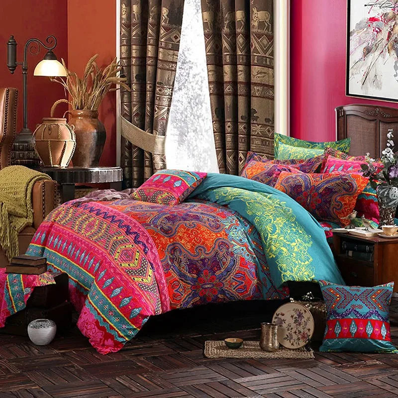 Housse de couette Mandala 3D vue de face