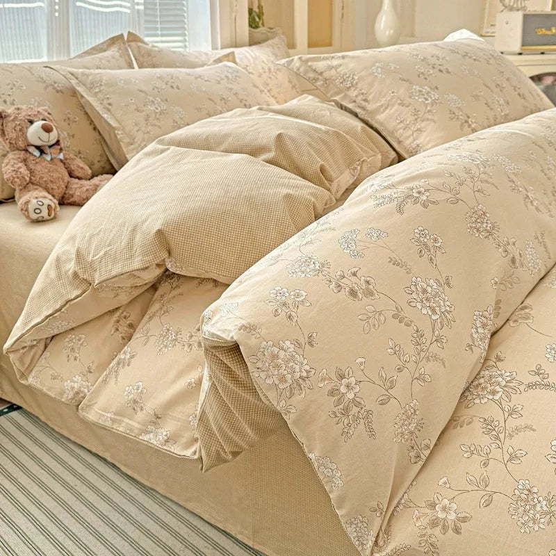 Literie fleurie pour chambre romantique