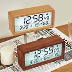 Horloge de table blanche design moderne avec écran LED