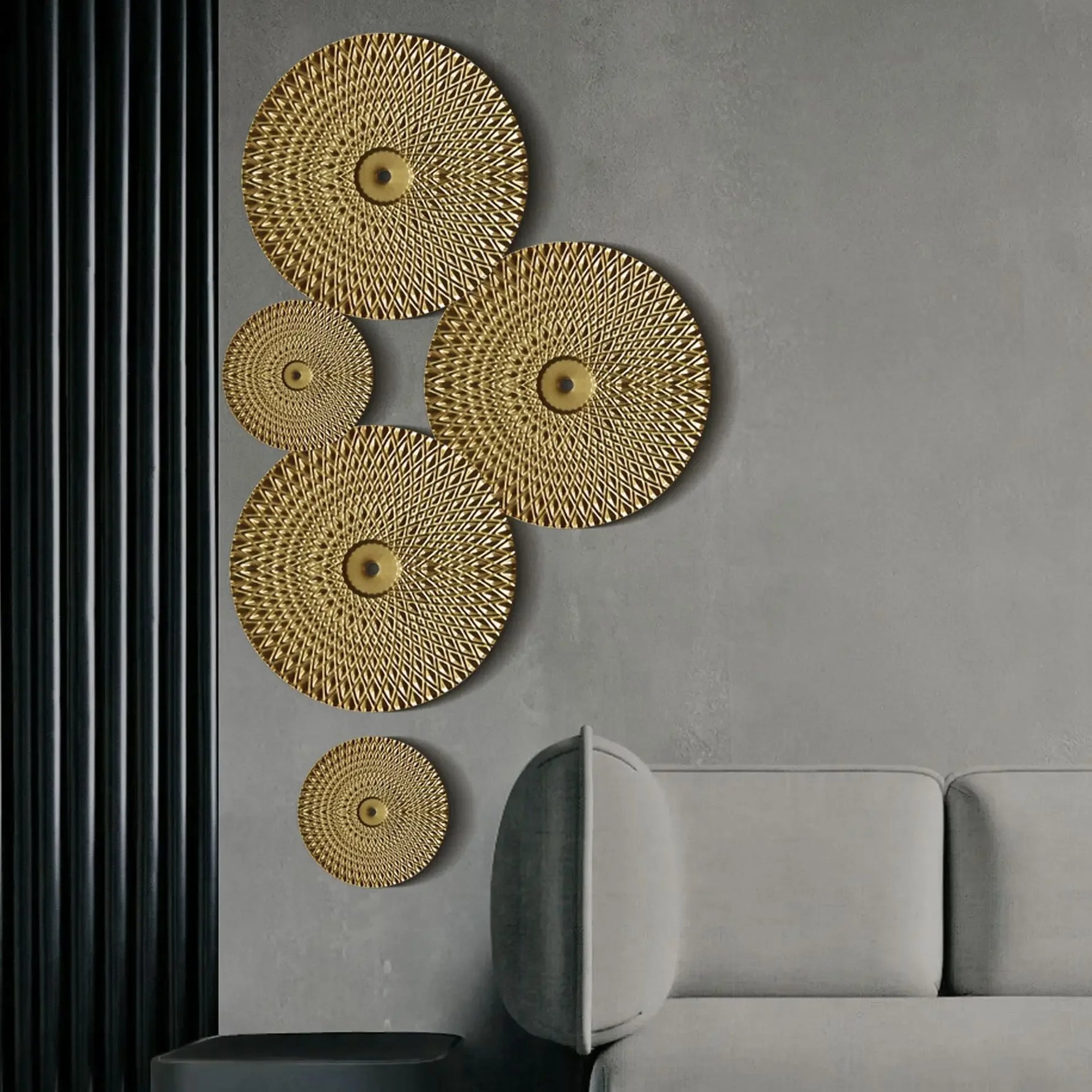 Décoration murale ronde dans différentes couleurs disponibles