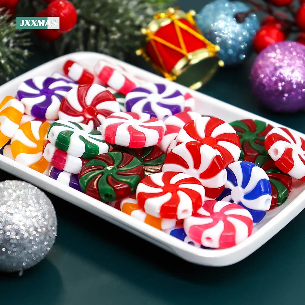Décorations de Noël DIY en acrylique rouge et blanc