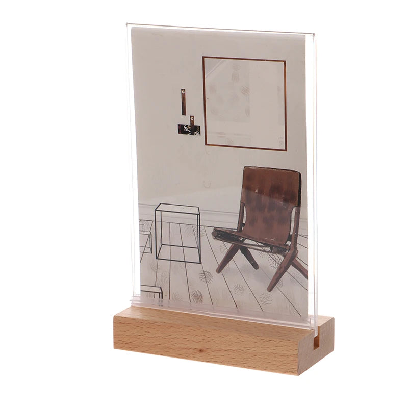 Cadre photo moderne transparent vue de face