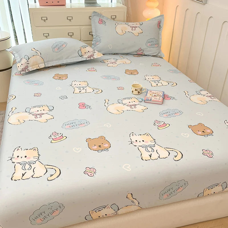 Drap housse coton avec élastique 360 degrés