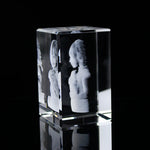 Cadre photo cristal personnalisé comme cadeau d'anniversaire emballé