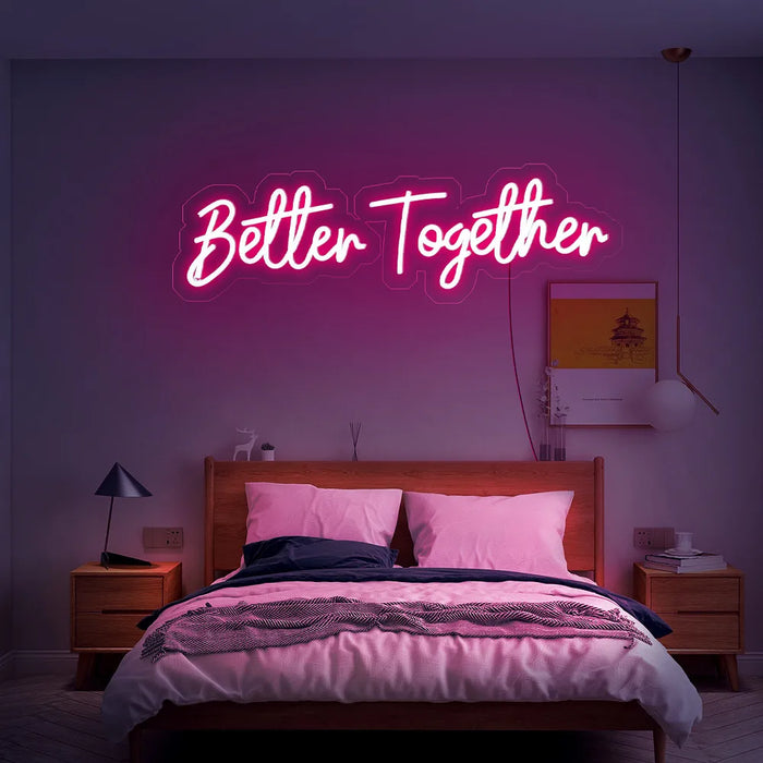 Enseigne lumineuse au néon personnalisable rouge pour décoration murale