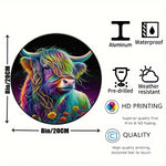 Détail des motifs artistiques sur plaque murale aluminium