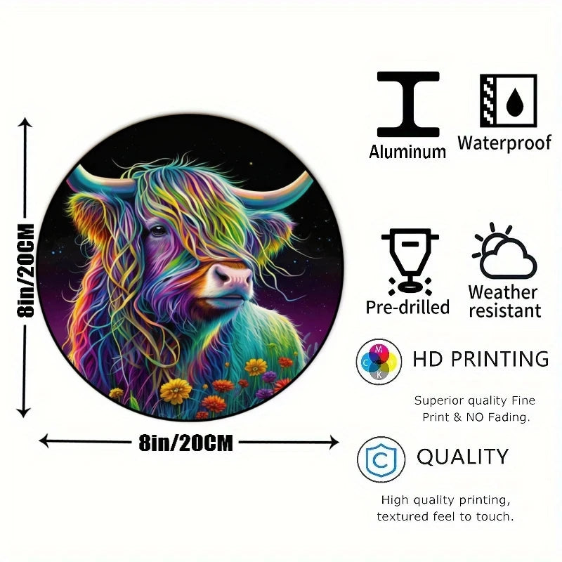 Détail des motifs artistiques sur plaque murale aluminium