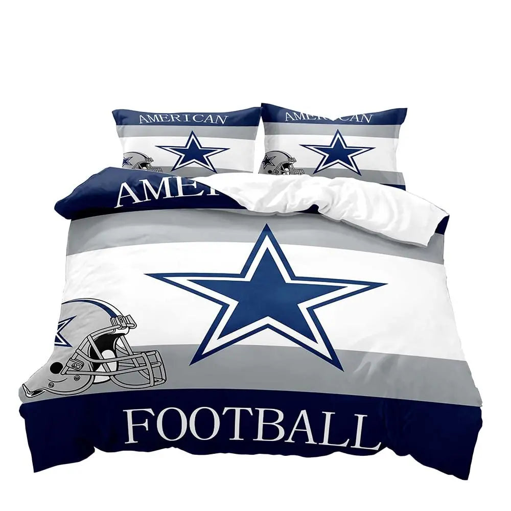 Housse de couette bleu marine avec motifs football américain