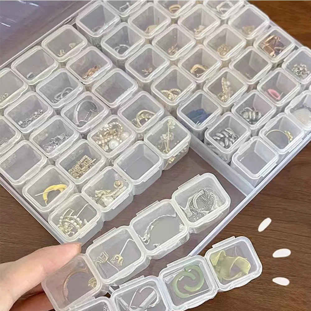 Boîte de rangement compartiment avec perles colorées