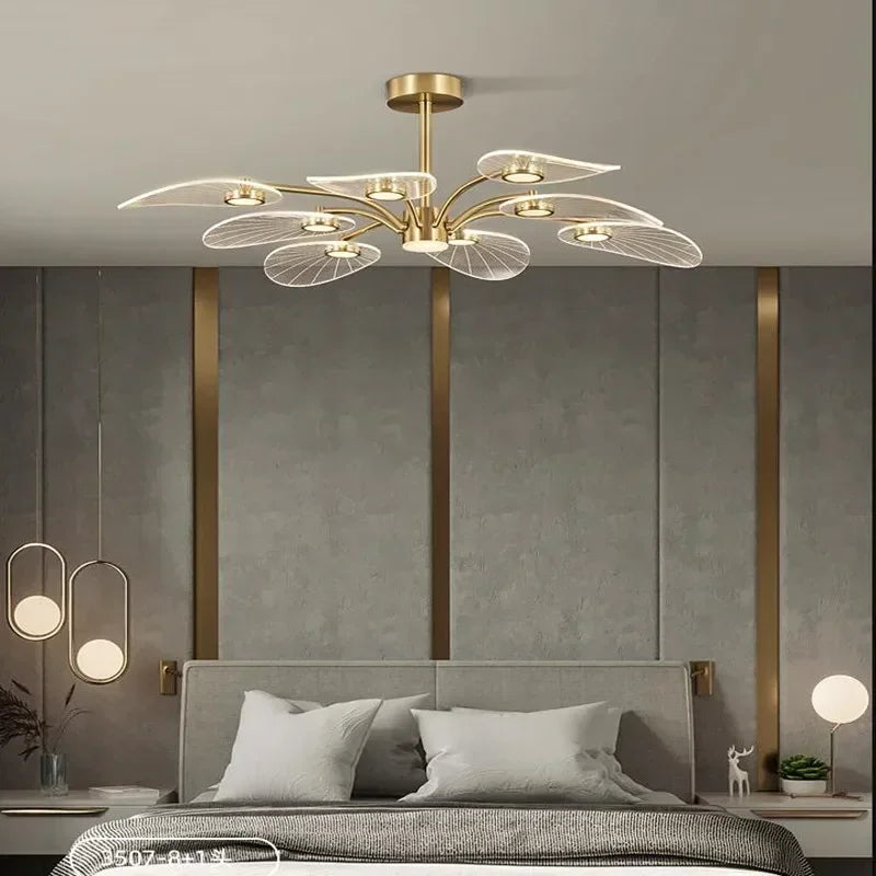 Lustre design bleu pour salle à manger