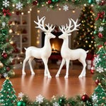 Sculpture de cerf avec finition mate diffusant une lumière douce