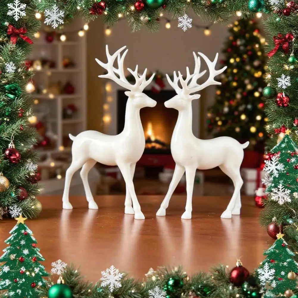 Sculpture de cerf avec finition mate diffusant une lumière douce