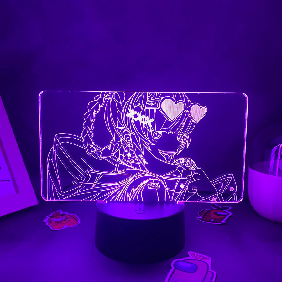 Lampe à lave bleu LED néon veilleuse Nazuna Nanakusa