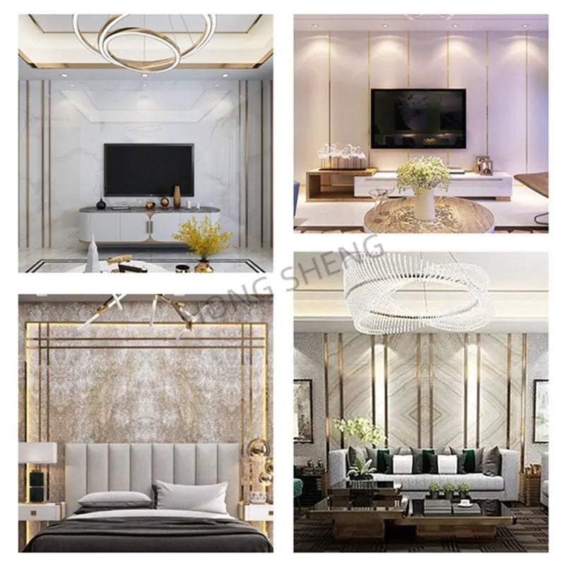 Autocollant mural en couleur beige pour décoration intérieure
