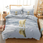 Housse de couette ours polaire 3D rose