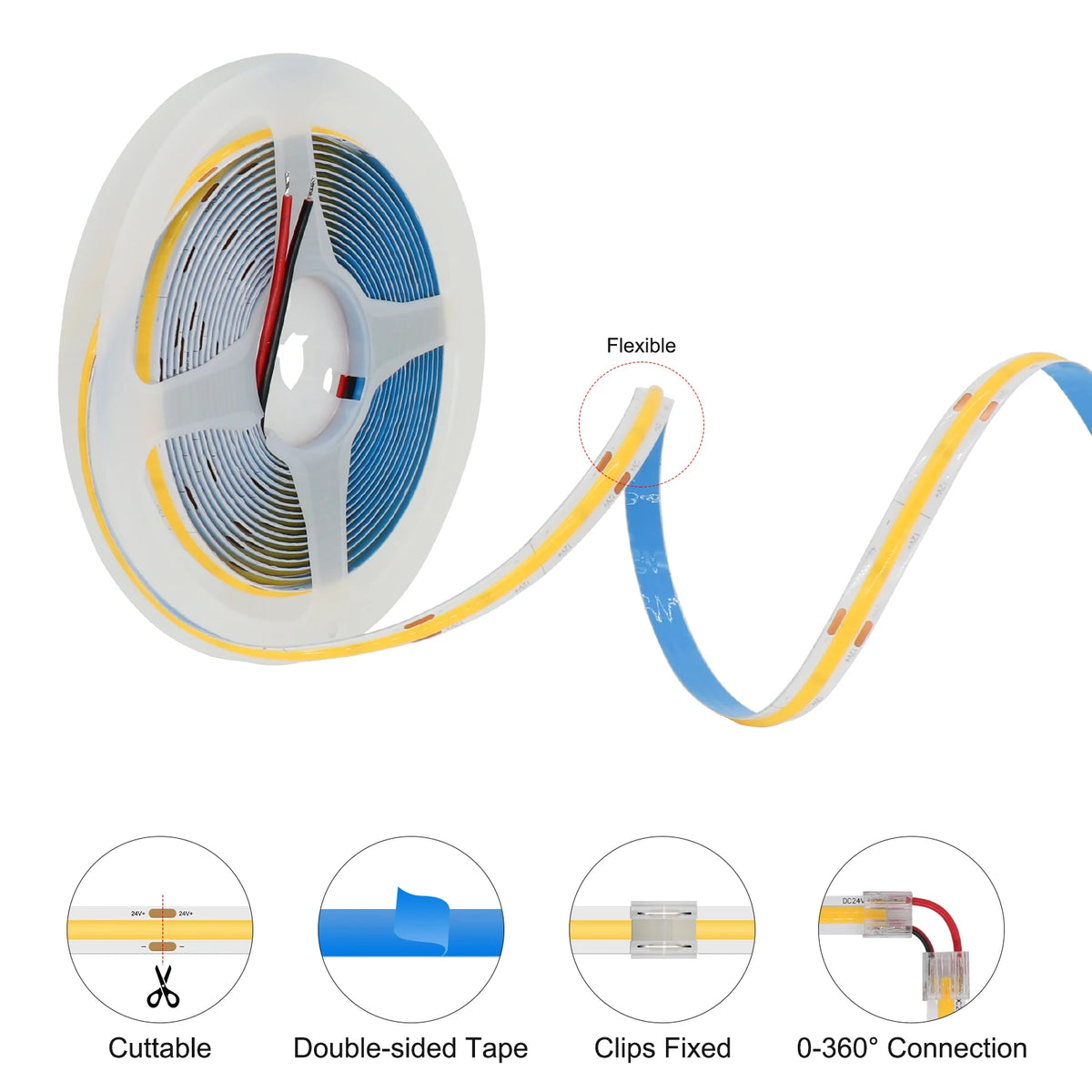 Installation de ruban LED dans un escalier avec éclairage indirect