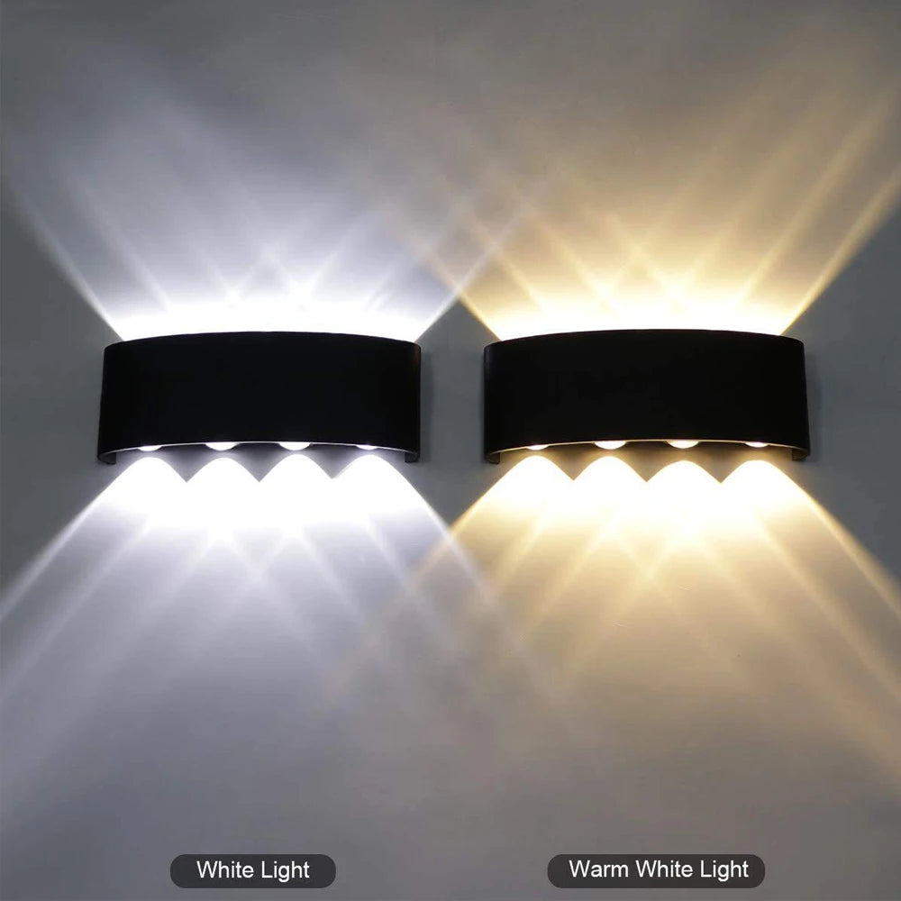 Détail de l'applique murale en aluminium avec design nordique moderne