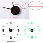 Horloge murale lumineuse 3D acrylique noire