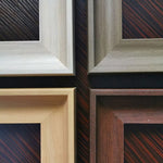 Cadre photo en bois bambou moderne de couleur bleu pour décoration de chambre
