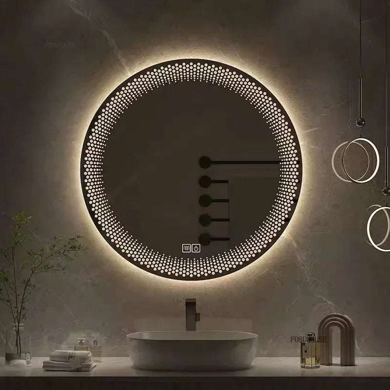 Installation facile du miroir de salle de bain LED rond sur mur