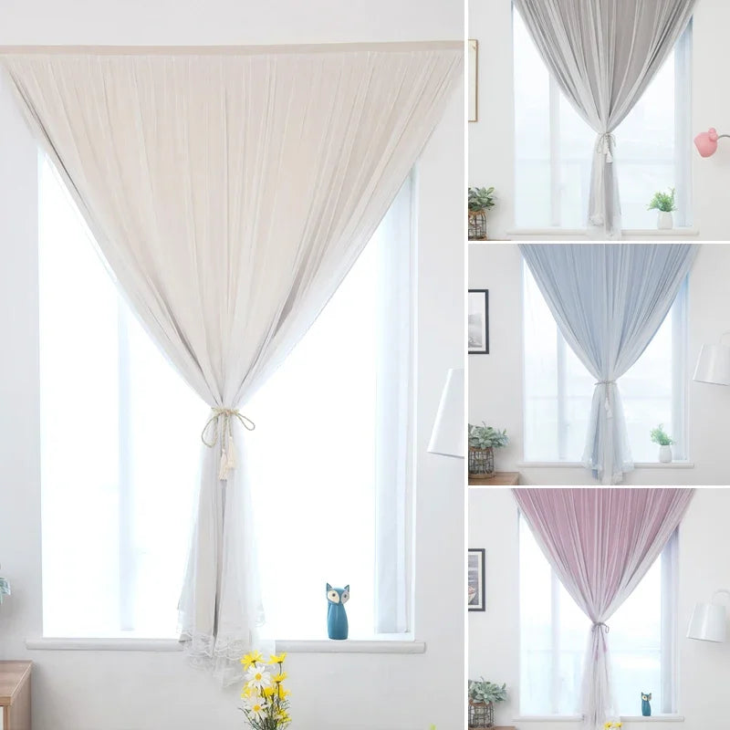 Rideau occultant double couche sans perçage en gris clair pour salon