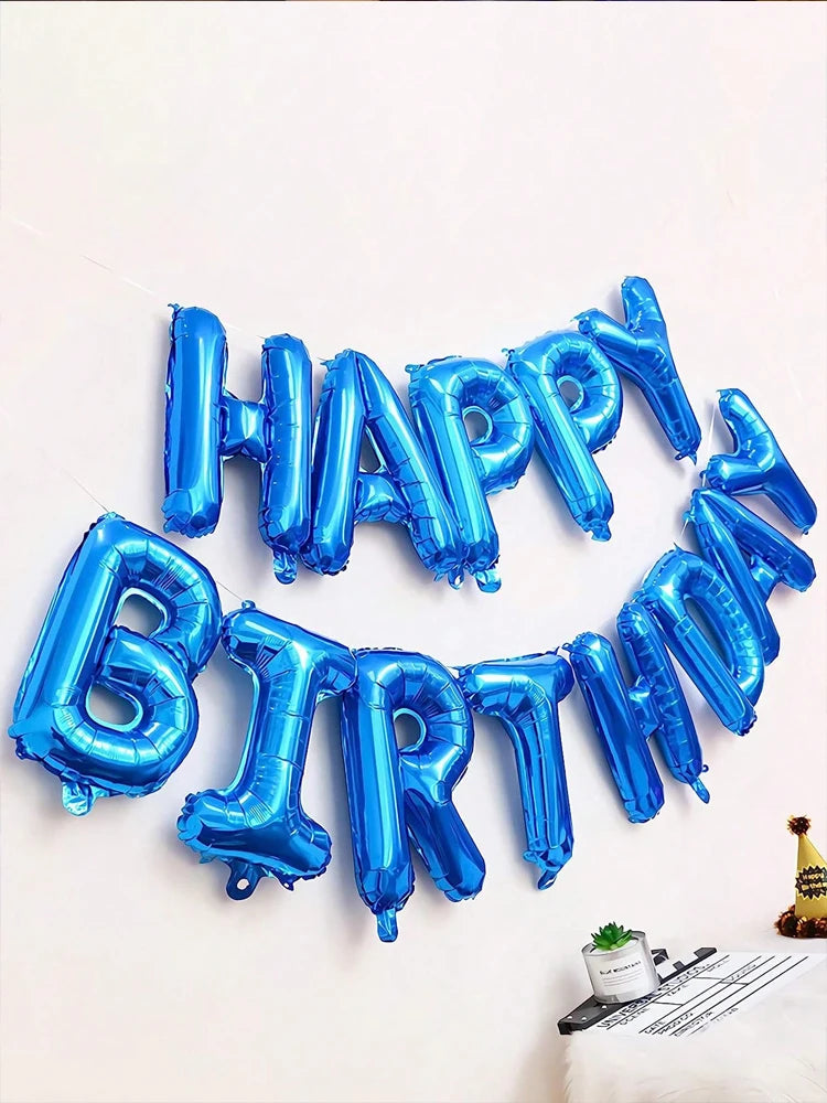 Ballons latex bleus pour décoration anniversaire
