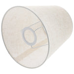 Abat-jour tissu E27 blanc sur lampe de chevet moderne