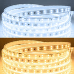 Détail de la bande LED flexible de 9 mm de large avec fixation par clips