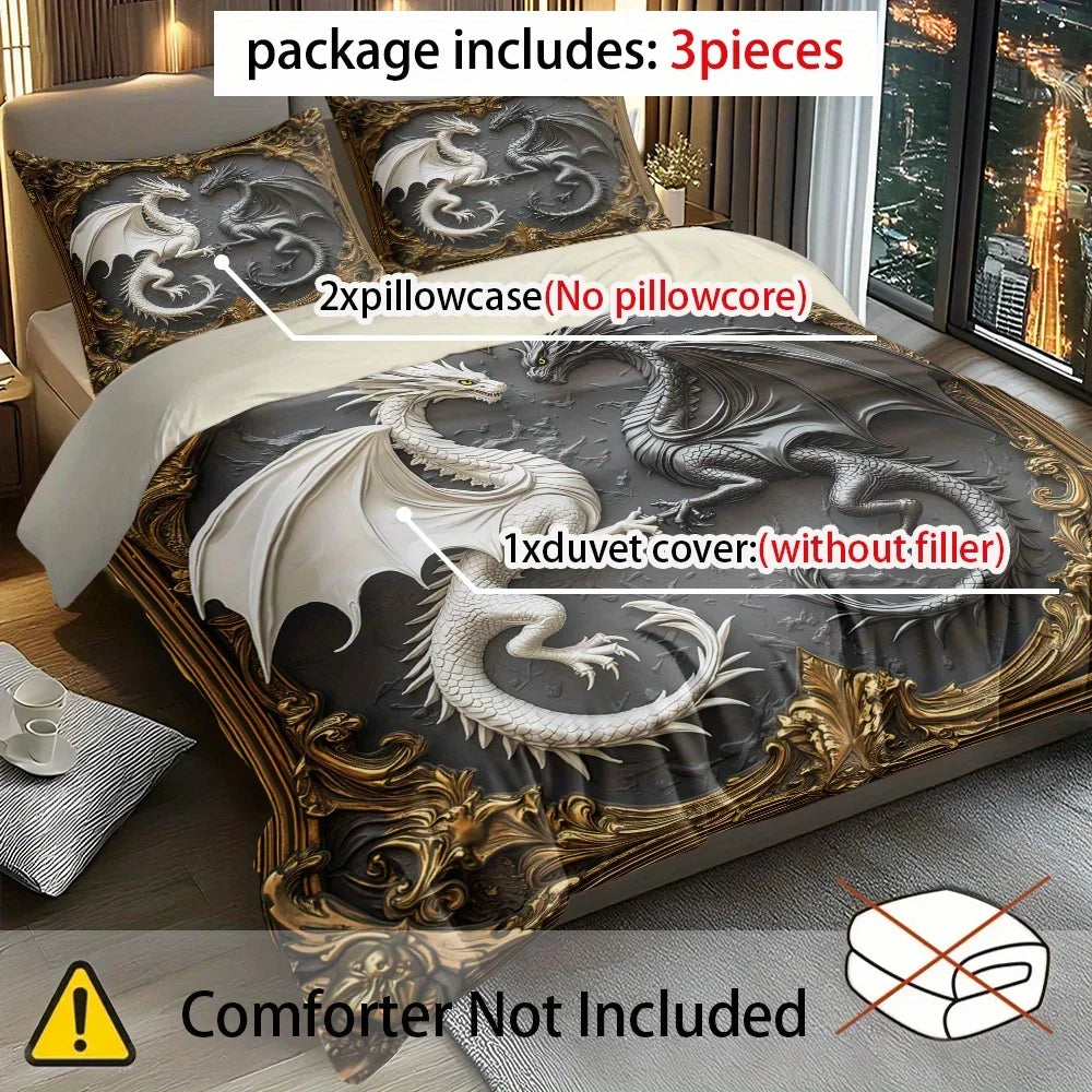 Housse de couette 260x240 design dragon
