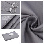 Voile d'ombrage bleu marine pour jardin avec coussins